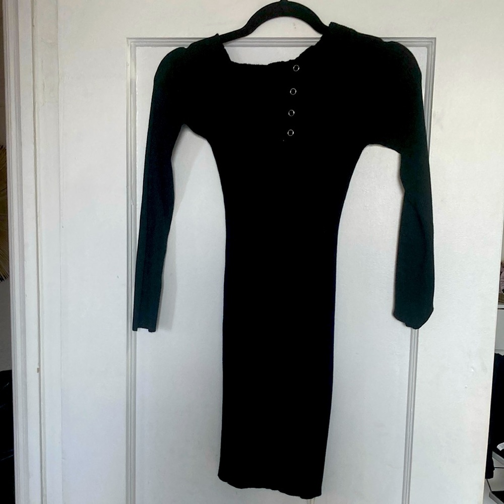 NWT Women's Black Bodycon Knit Dress